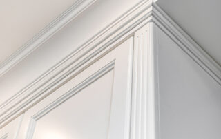 painting molding and trim in white