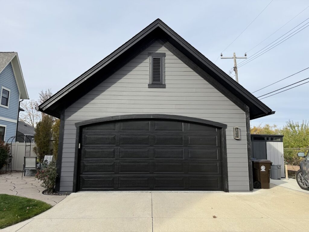 painted garage exterior